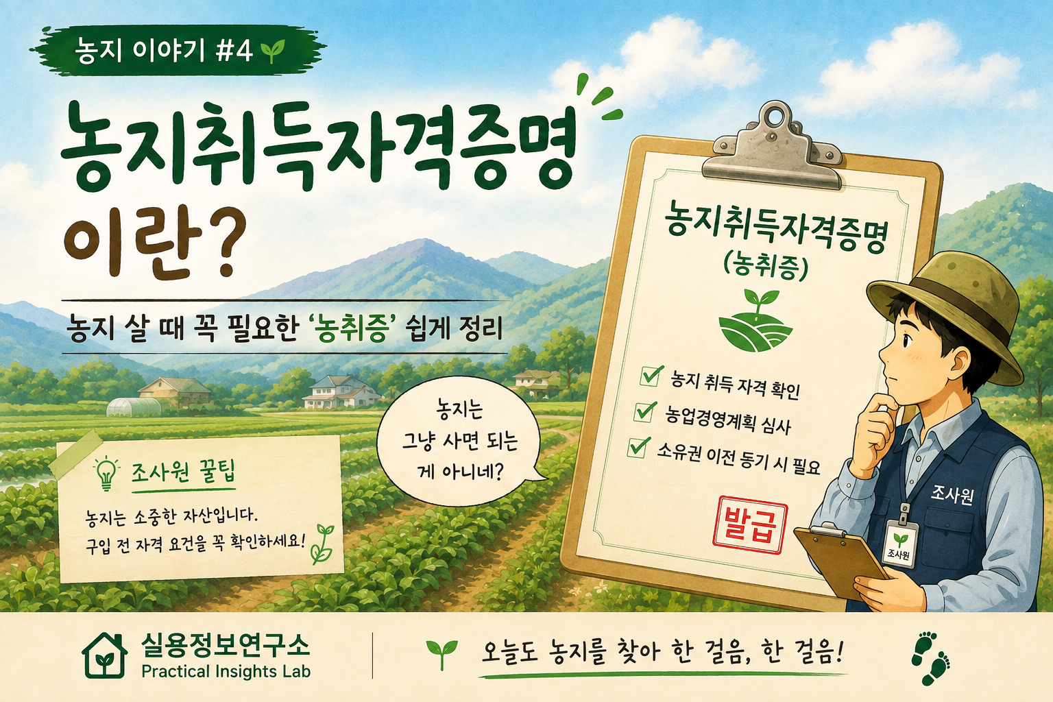 농지취득자격증명, 농지 살 때 꼭 필요한 농취증 정리