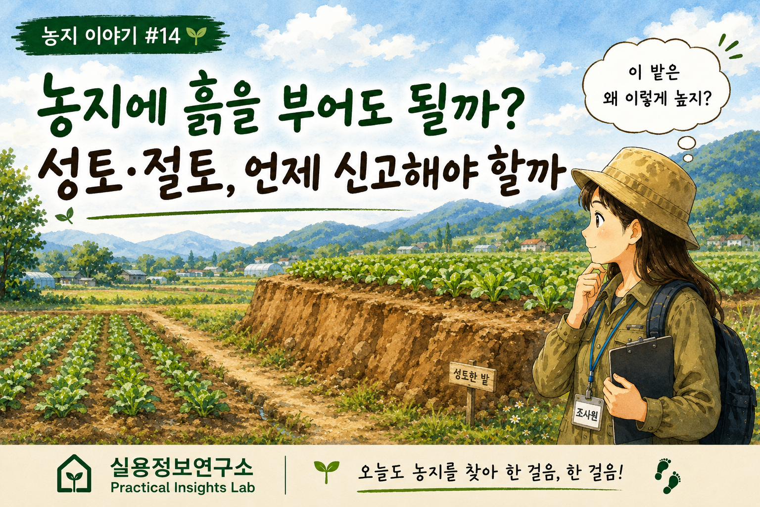 농지에 흙을 가져다 부어도 될까? 성토·절토 신고 기준 알아보기