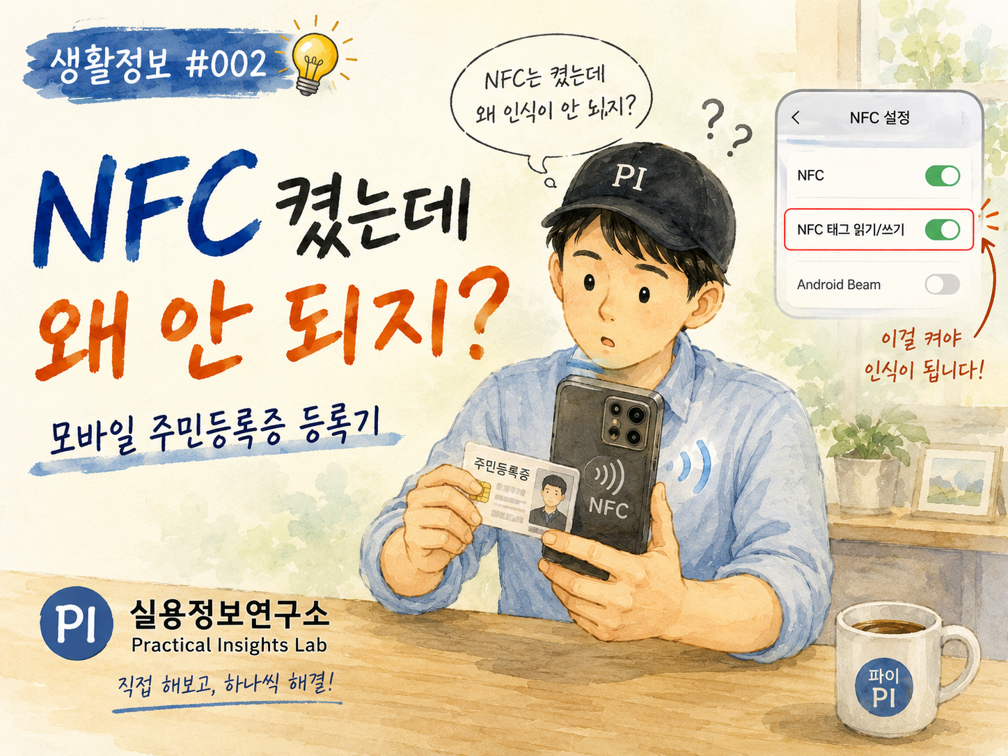 IC 주민등록증으로 모바일 신분증 등록하기, NFC 켰는데 왜 안 될까?