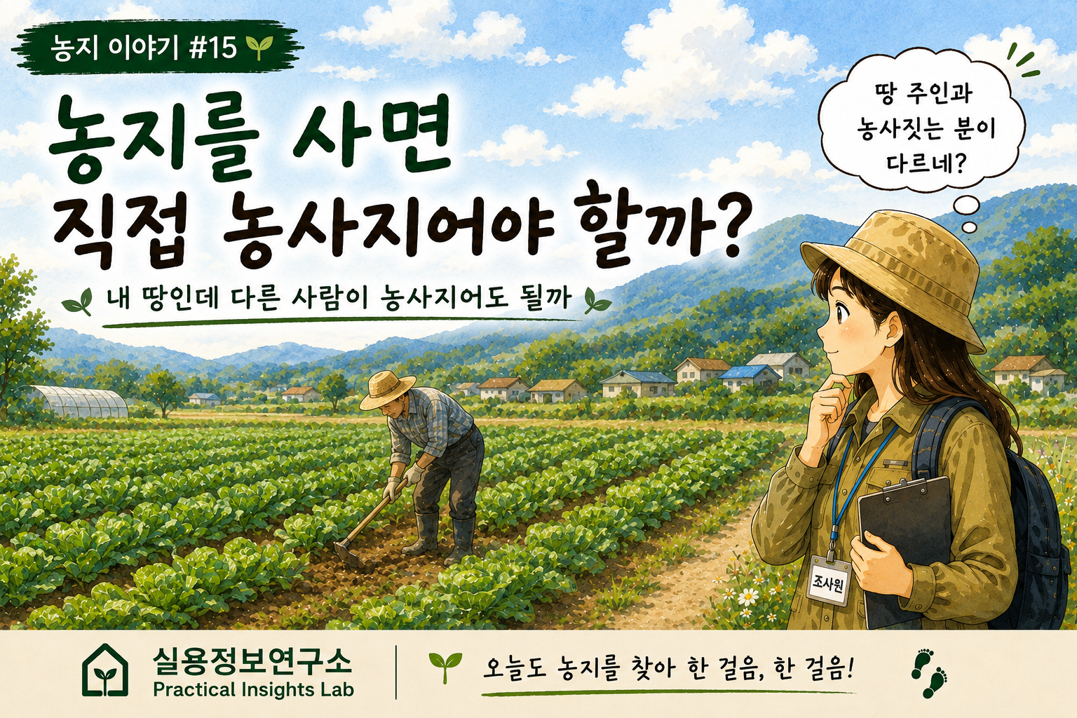 농지를 사면 반드시 직접 농사를 지어야 할까?