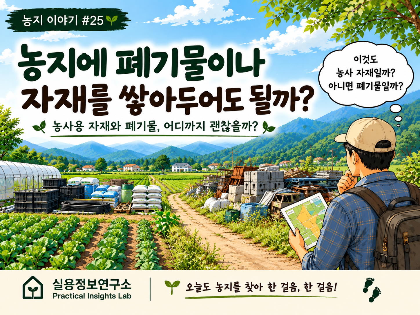 농지에 폐기물이나 자재를 쌓아두어도 될까?